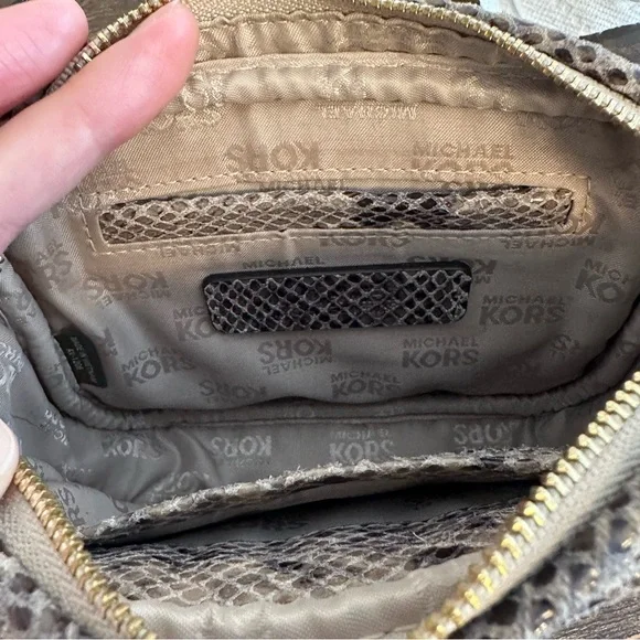 Michael Kors Mini Python Crossbody Hamilton Bag - Picture 6 of 10